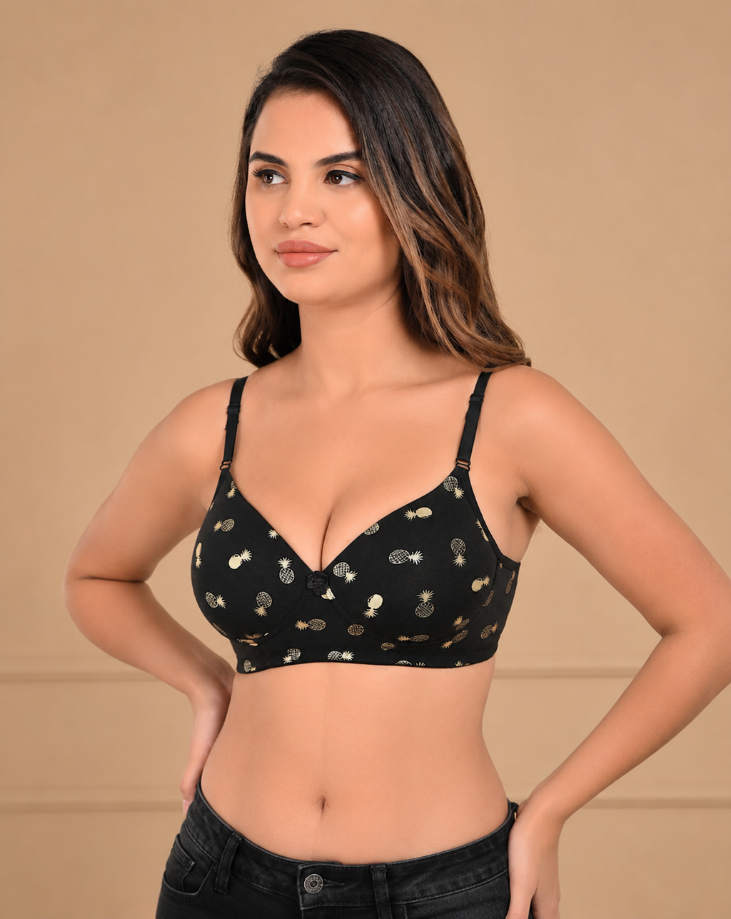 Fruit Print T-Shirt Bra – Padded, Wirefree, Full Coverage