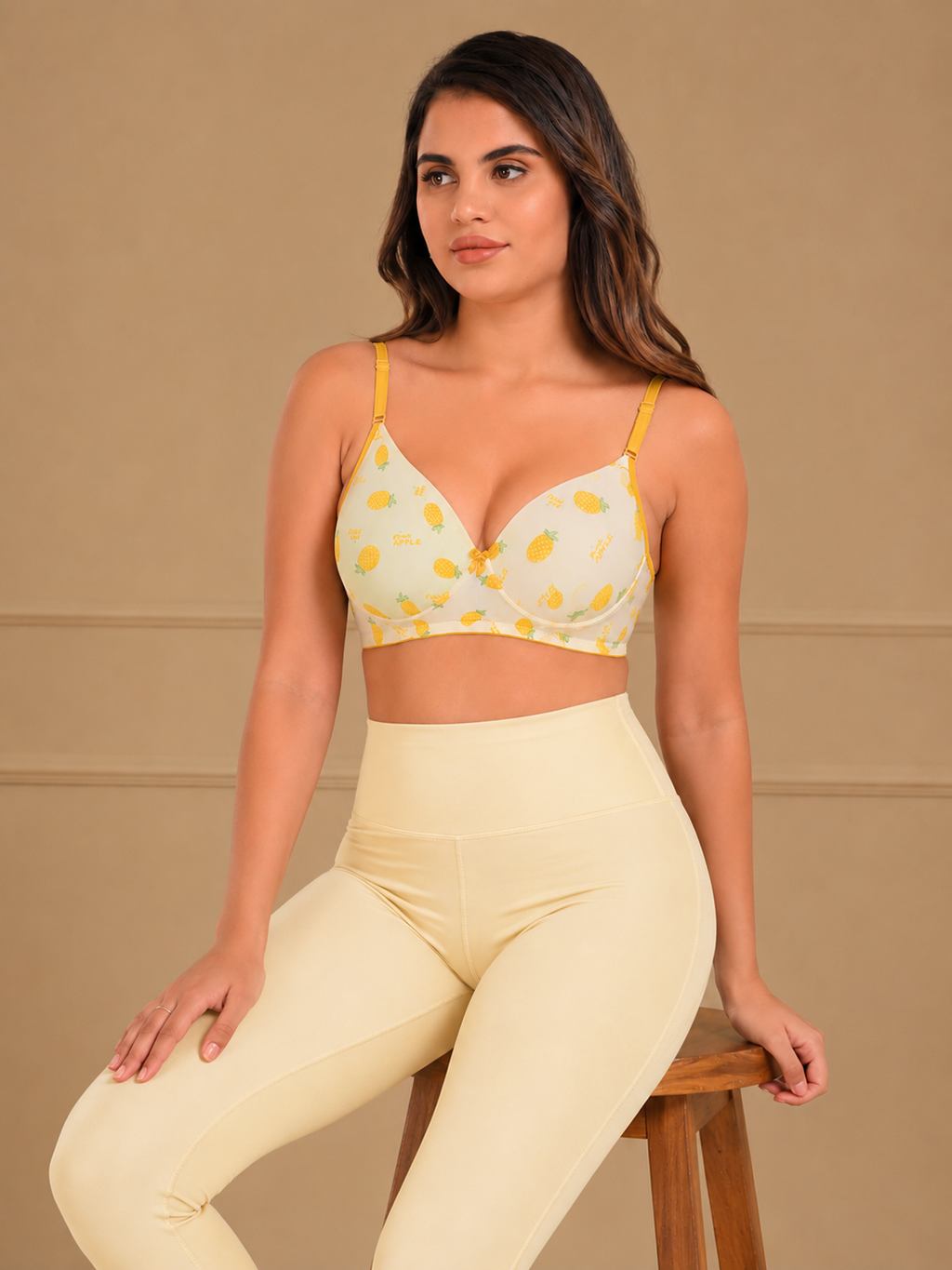 Fruit Print T-Shirt Bra – Padded, Wirefree, Full Coverage
