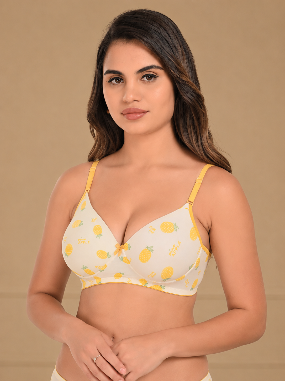 Fruit Print T-Shirt Bra – Padded, Wirefree, Full Coverage