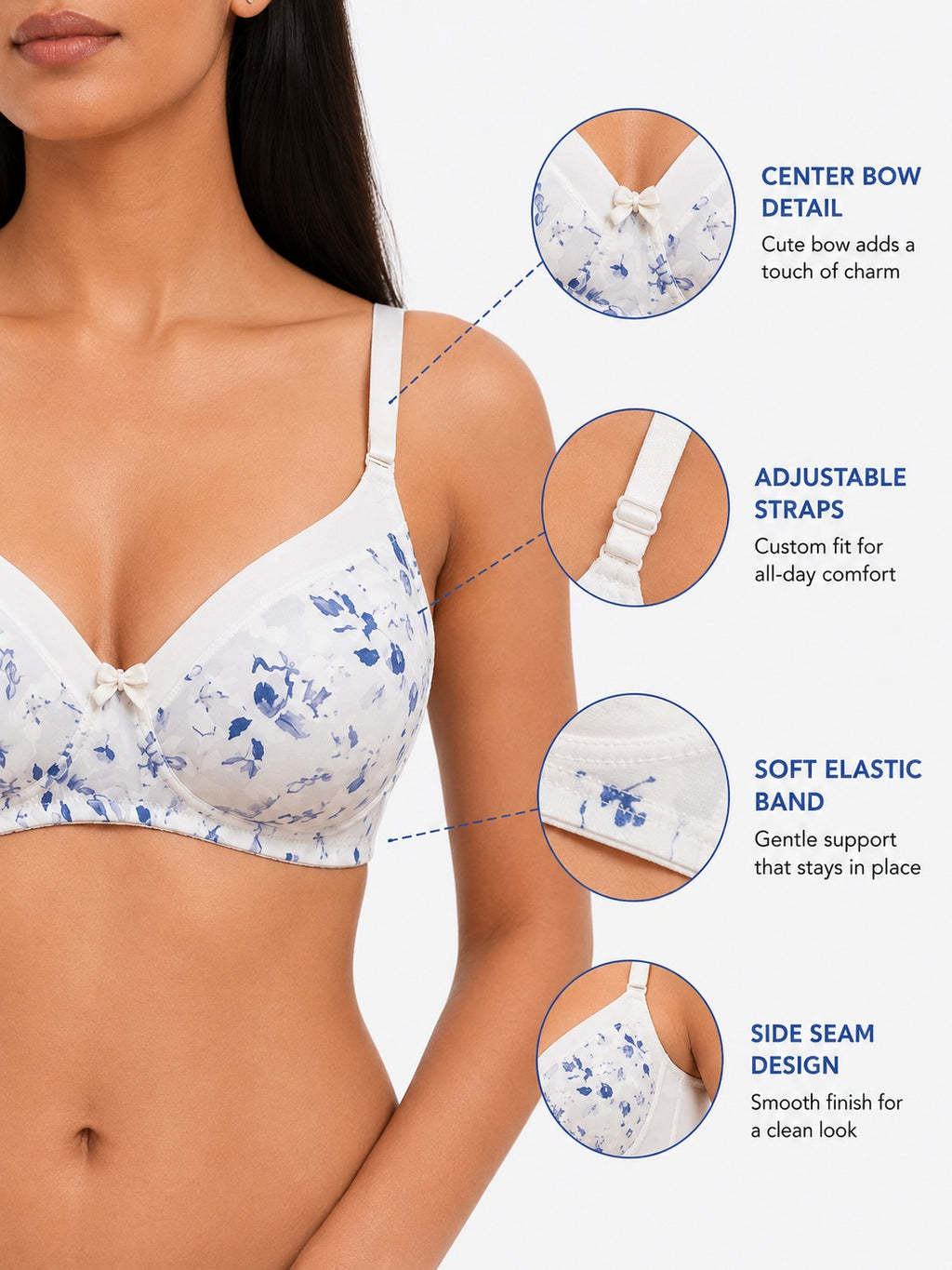 Dawn Padded T-Shirt Bra – Seamless, Non-Wired Comfort Fit