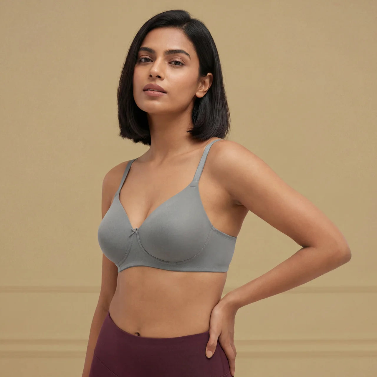 Smoothly Padded - Non-Wired Seamless Padded Everyday Polyamide T-Shirt Bra