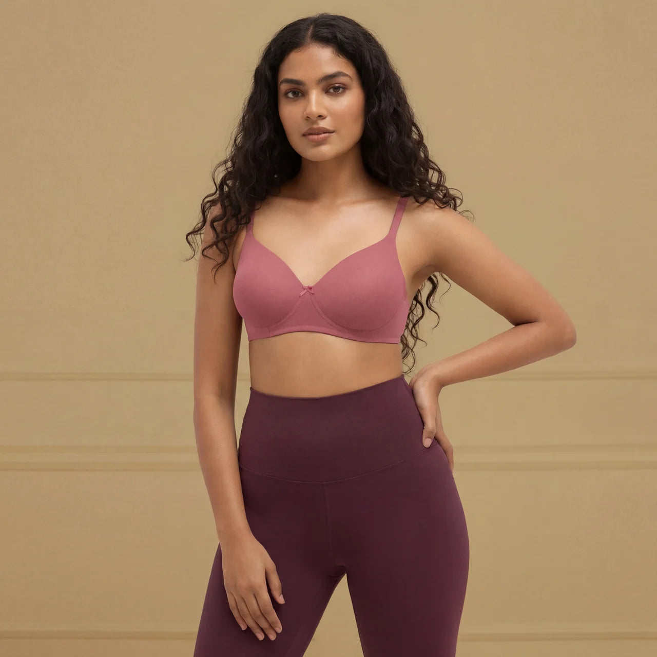 Smoothly Padded - Non-Wired Seamless Padded Everyday Polyamide T-Shirt Bra