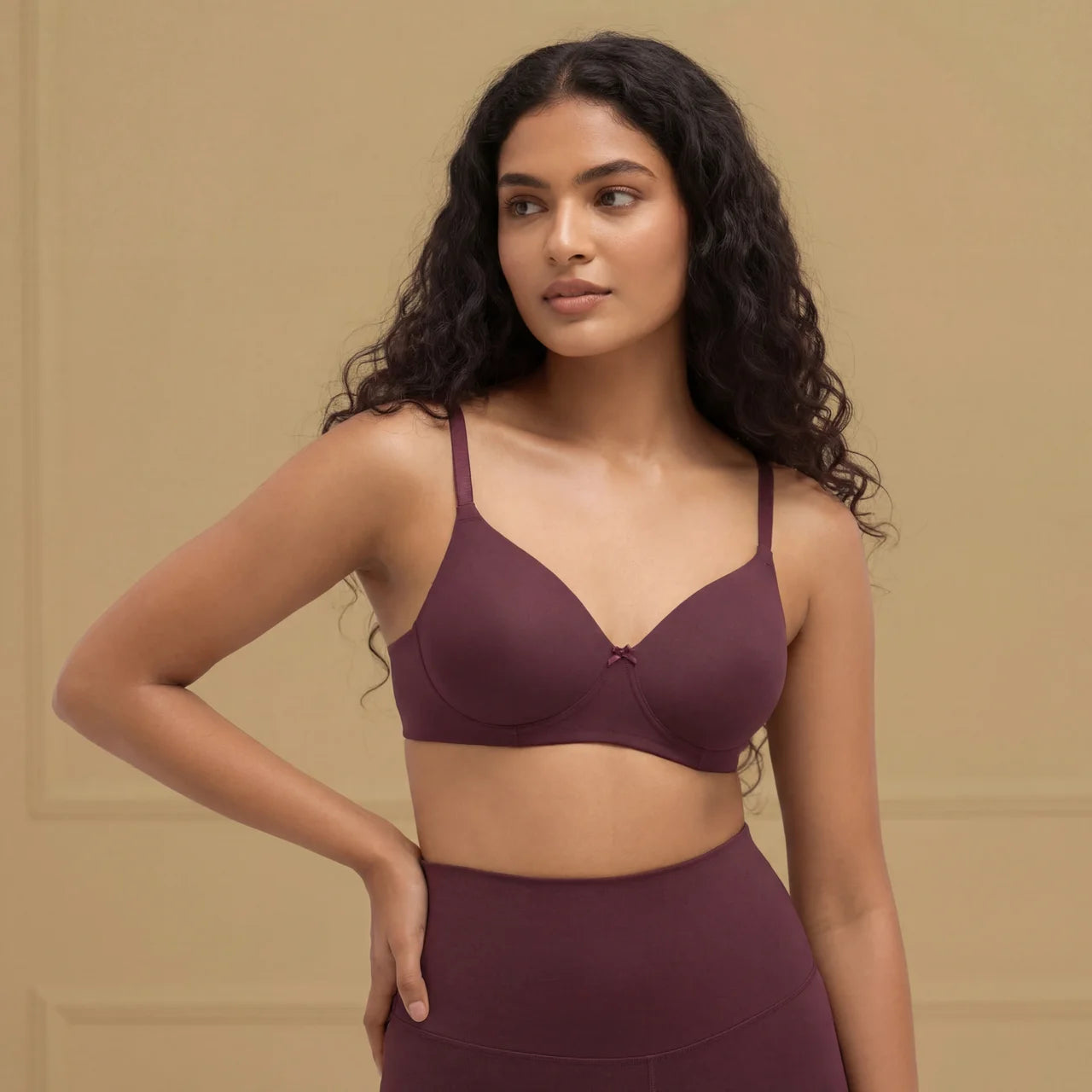 Smoothly Padded - Non-Wired Seamless Padded Everyday Polyamide T-Shirt Bra