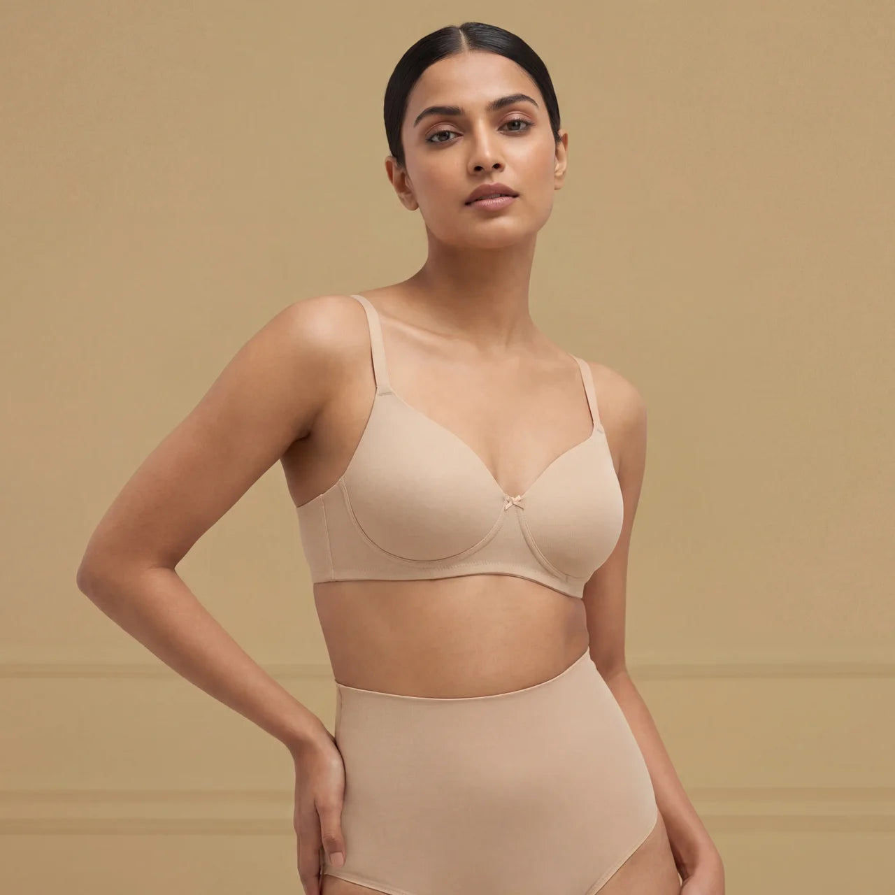 Smoothly Padded - Non-Wired Seamless Padded Everyday Polyamide T-Shirt Bra