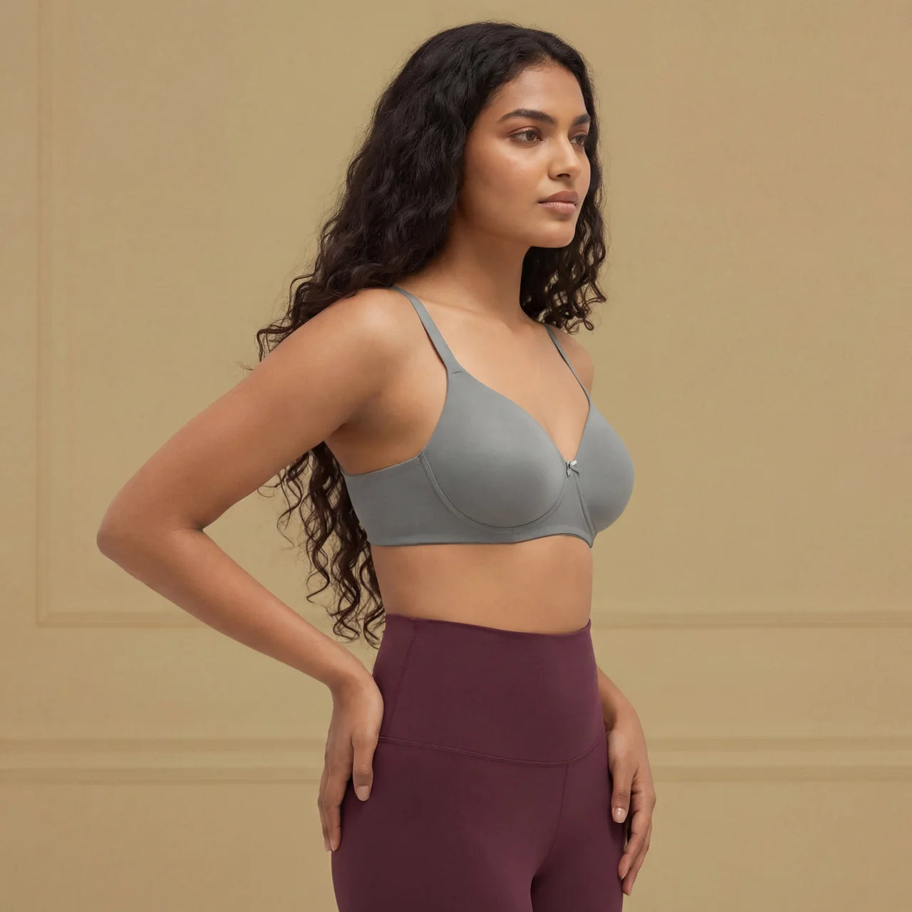 Smoothly Padded - Non-Wired Seamless Padded Everyday Polyamide T-Shirt Bra