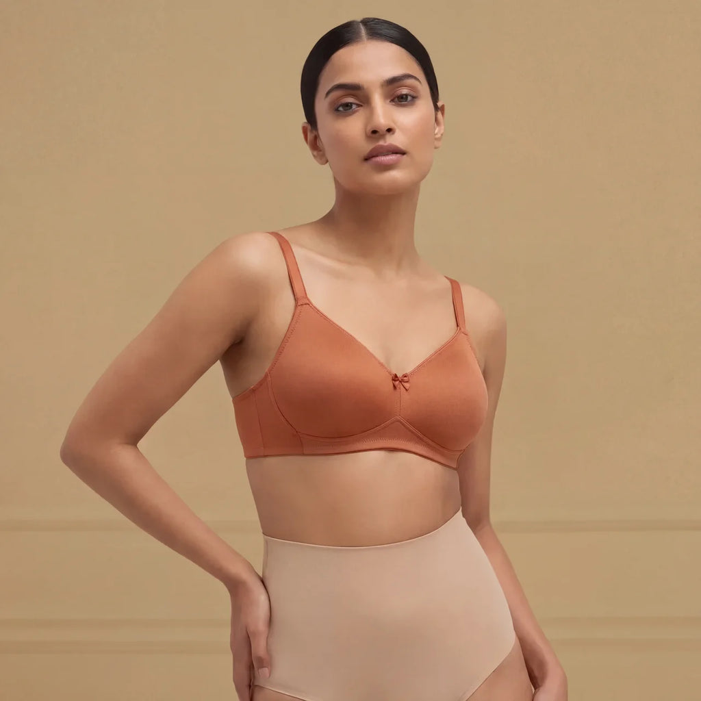 Smooth Minimizer Bra – Non-Padded, Wirefree, Full Coverage (Chutney)