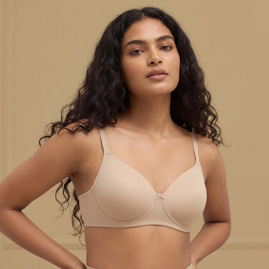 Smoothly Padded - Non-Wired Seamless Padded Everyday Polyamide T-Shirt Bra