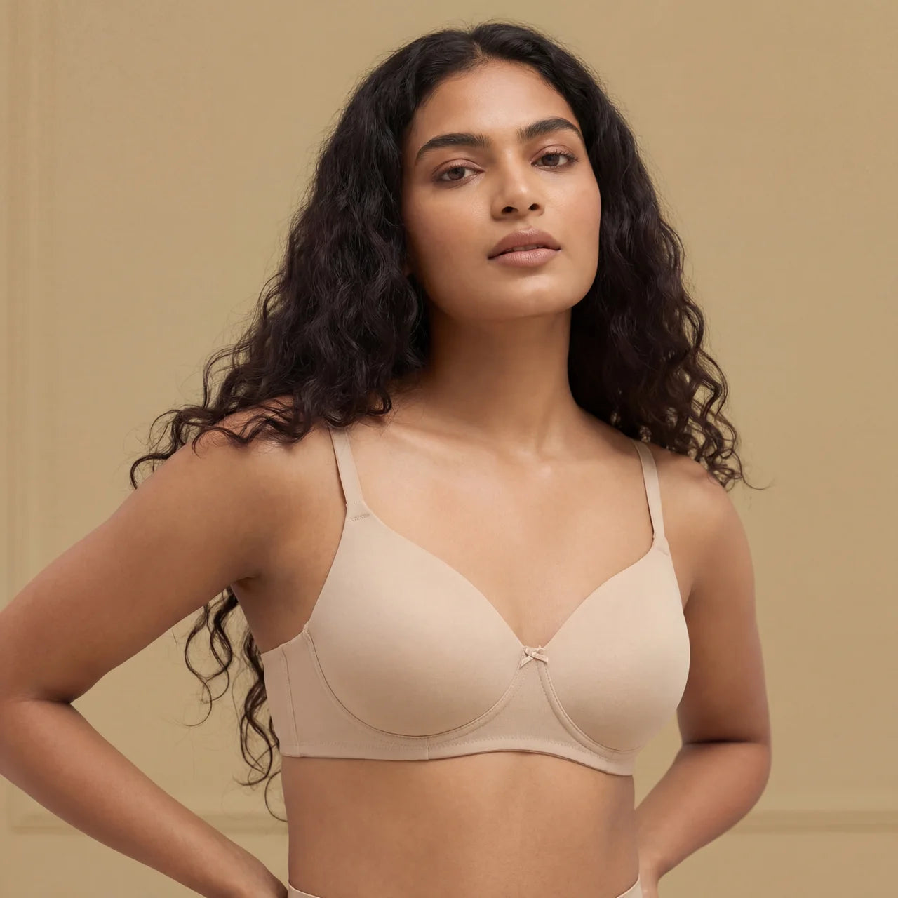 Smoothly Padded - Non-Wired Seamless Padded Everyday Polyamide T-Shirt Bra