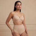 Glitter Straps Padded Non Wired 3/4Th Coverage T-Shirt Bra - Skin