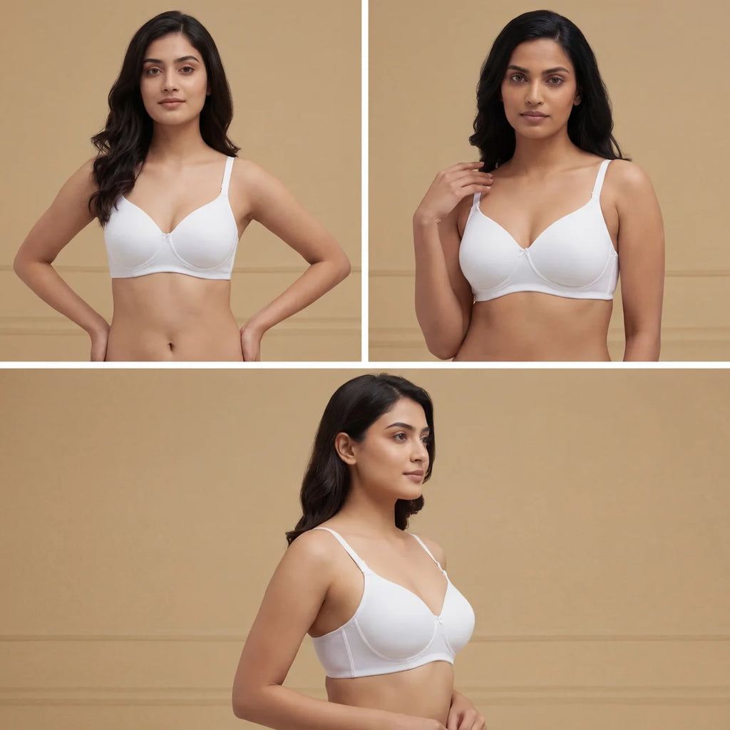 Seamless Everyday Bra – 3/4 Coverage, Adjustable Straps