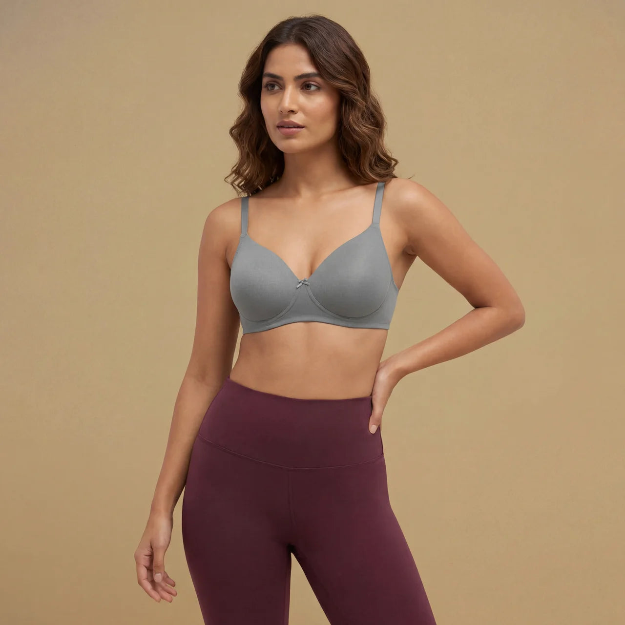 Smoothly Padded - Non-Wired Seamless Padded Everyday Polyamide T-Shirt Bra