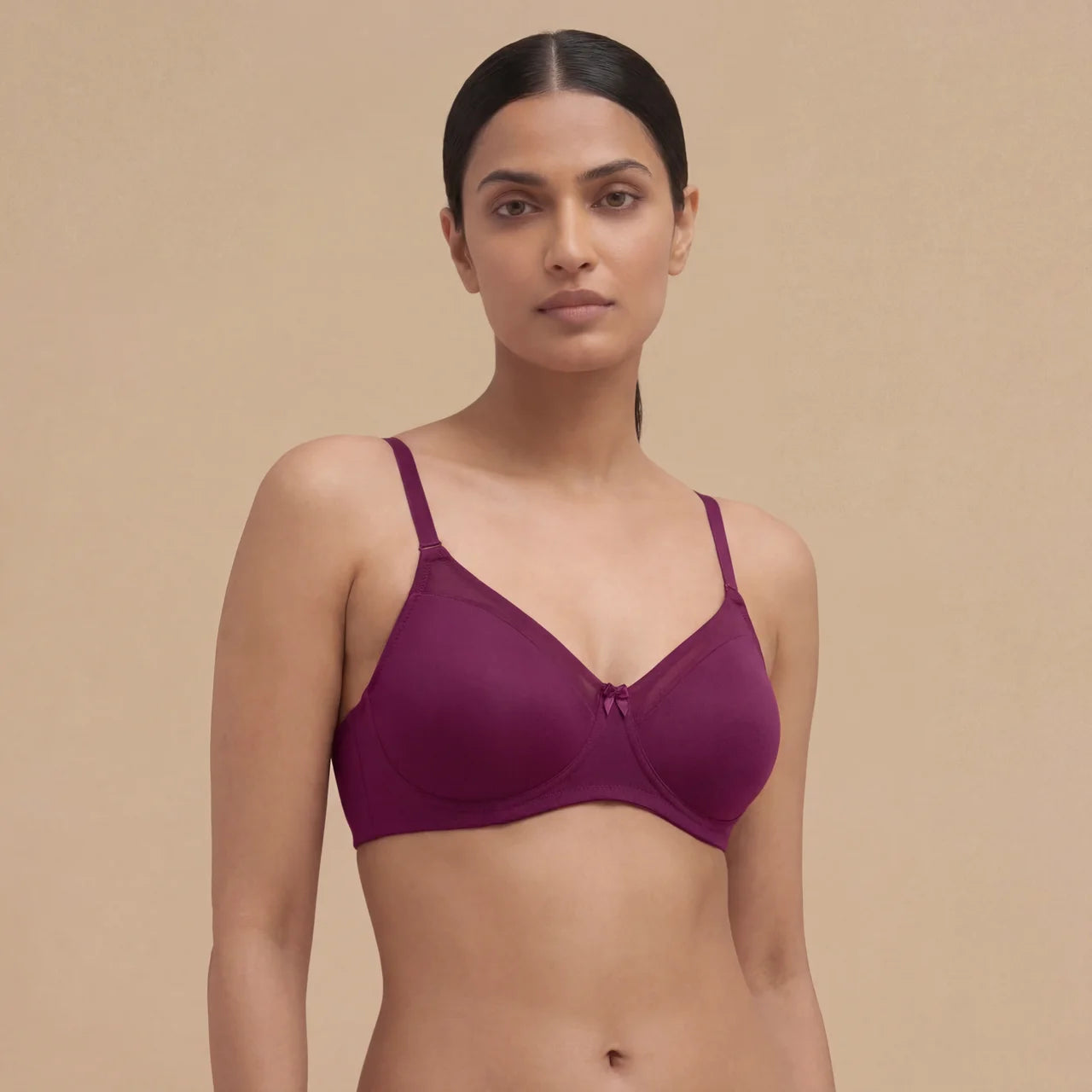 Everyday Smooth T-Shirt Bra – Wirefree, Padded, Detachable Straps (Dawn Pink)