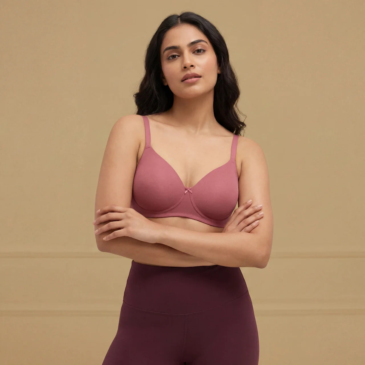 Smoothly Padded - Non-Wired Seamless Padded Everyday Polyamide T-Shirt Bra