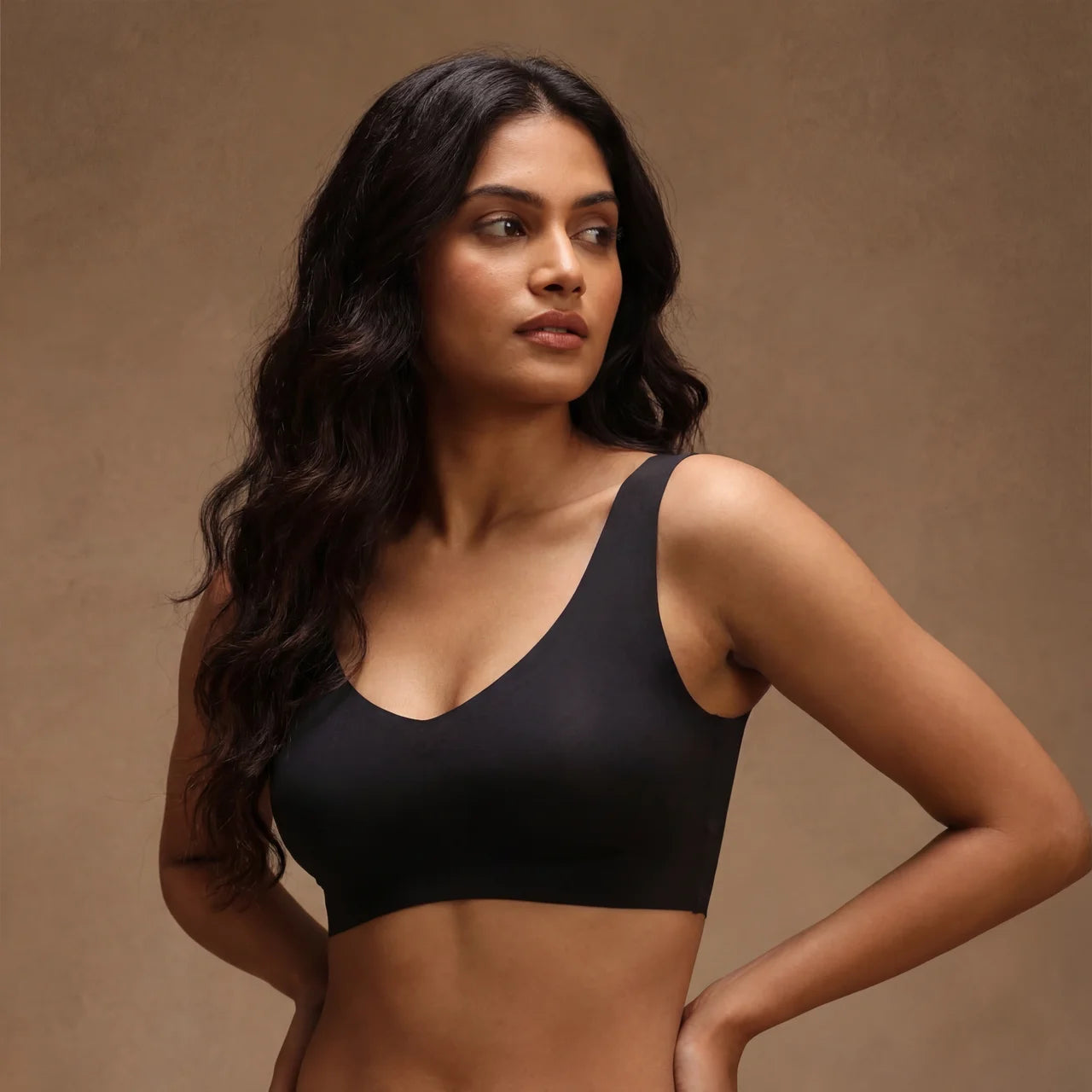 Second-Skin Comfort Bralette – Wirefree, Smooth Finish (Black)